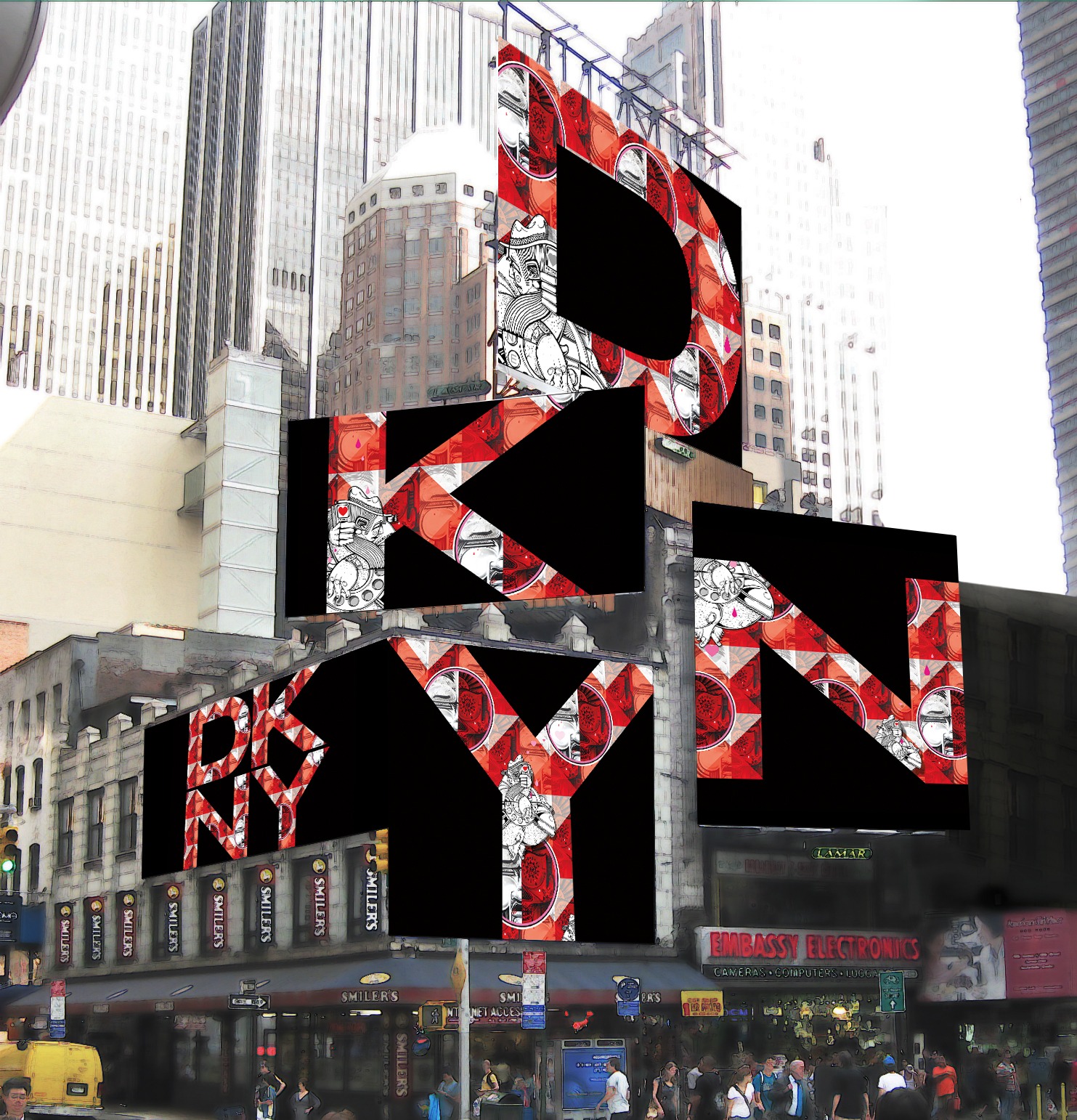Donna Karan Art Installations In Time Square