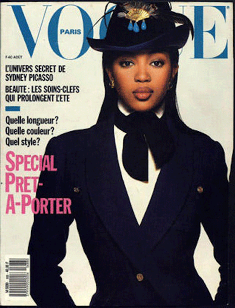 Naomi Campbell French Vogue Cover 1988